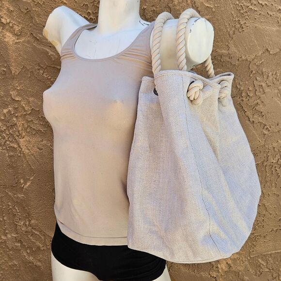 J. Jill Flax Sparkle Canvas Tote Bag - Picture 1 of 14